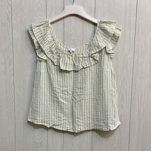 Madison & Berkley Cream Sleeveless Ruffle Top Small NWOT